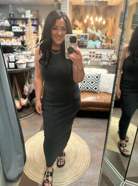 Colleen Shaping Dress - Meteorite Black