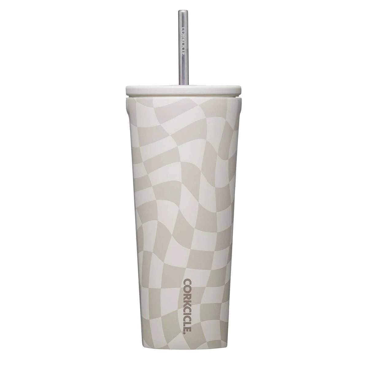 Cold Cup - 24oz Wavy Checkerboard - Neutrals