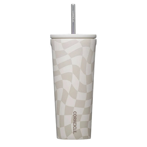 Cold Cup - 24oz Wavy Checkerboard - Neutrals