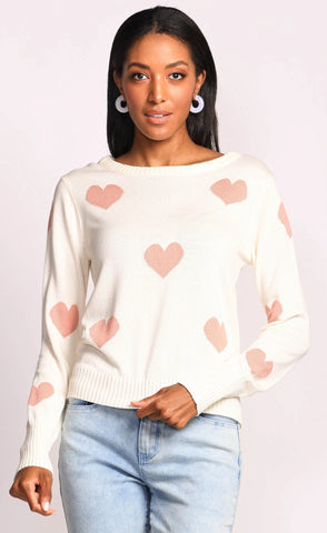All My Heart Sweater - White