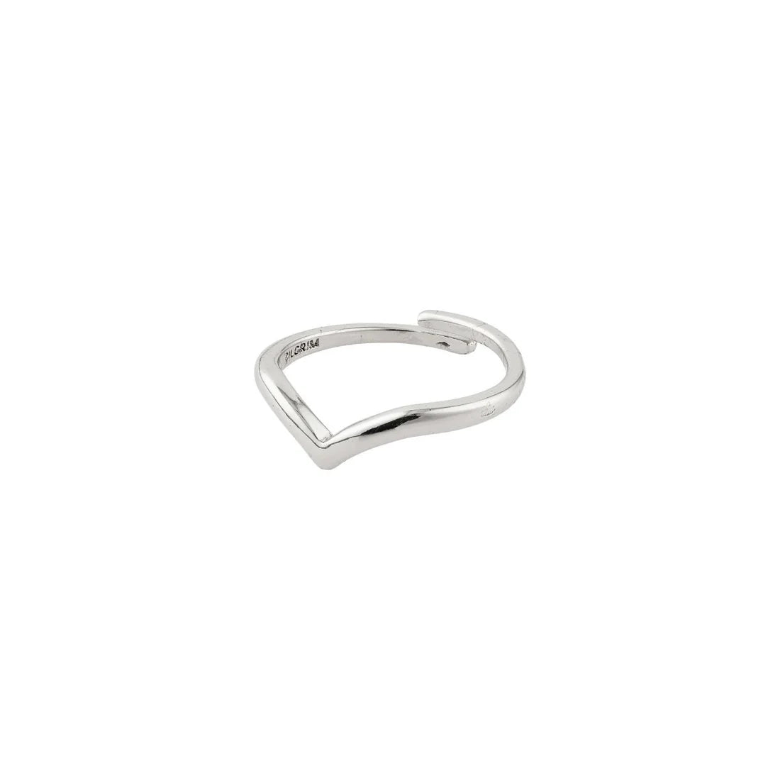 LULU CHEVRON RING - Silver Plated