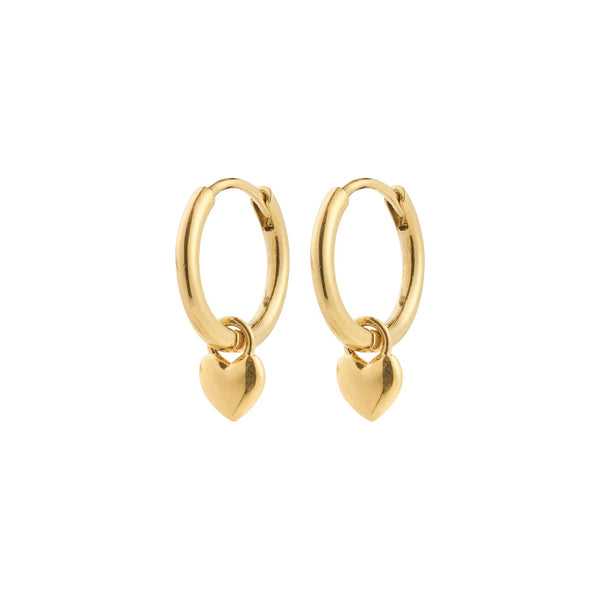 ALAIA TINY HEART PENDANT EARRINGS