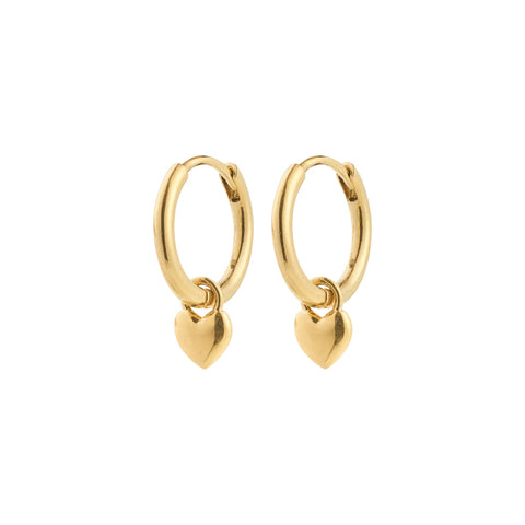 ALAIA TINY HEART PENDANT EARRINGS