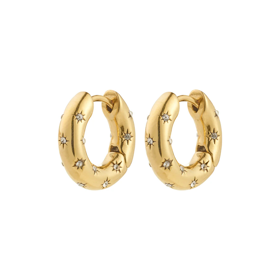 NEVAEH CHUNKY CRYSTAL HOOPS