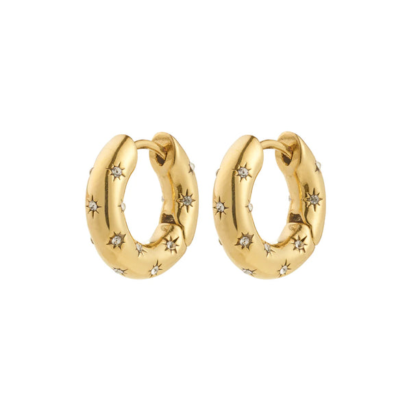NEVAEH CHUNKY CRYSTAL HOOPS