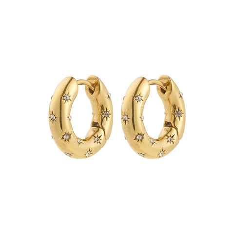 NEVAEH CHUNKY CRYSTAL HOOPS