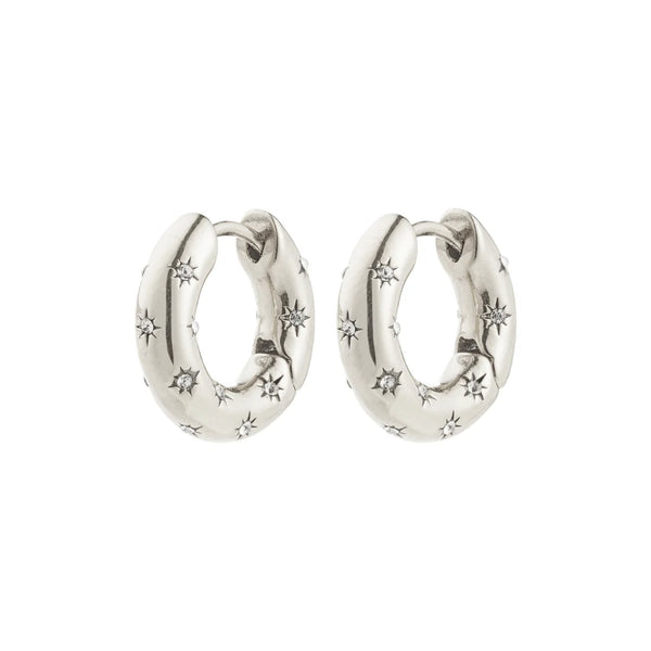 NEVAEH CHUNKY CRYSTAL HOOPS