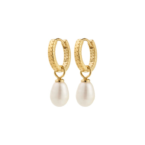 ELLIANA FRESHWATER PEARL HOOP EARRING