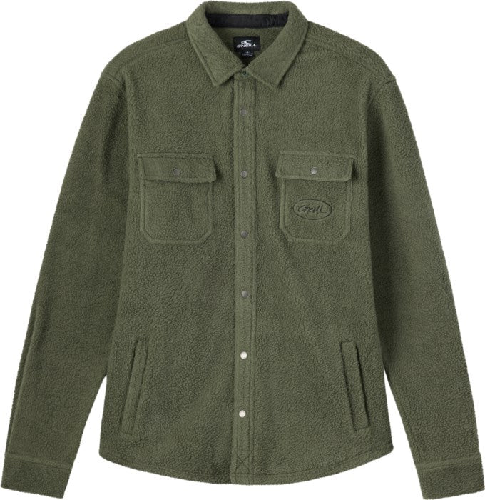 Glacier High Pile Overshirt Superfleece - Dark Olive