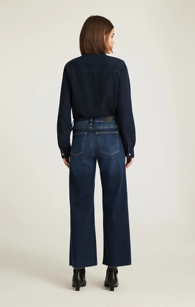 PALOMA WIDE LEG JEANS - Dark Blue Feather Luxe