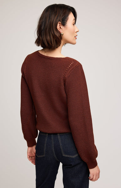 Hailey Pullover Sweater - Mahogany