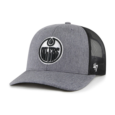 Men’s NHL Edmonton Oilers ’47 Brand Carbon Trucker Adjustable Hat