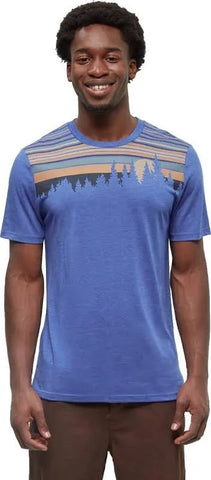 Retro Juniper T-Shirt- seaport heather/midnight blue