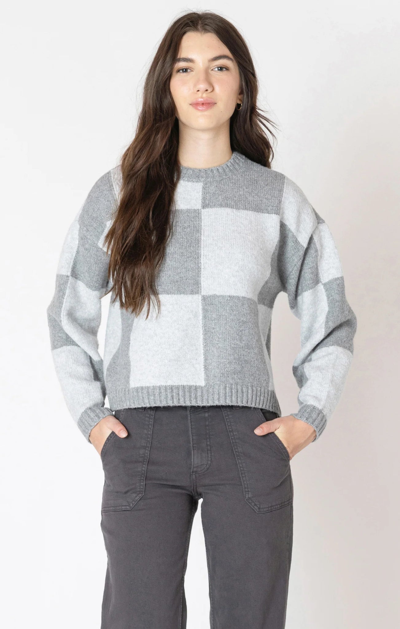 Cassie Colourblock Sweater - Healther Grey