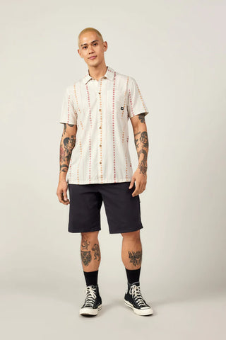 NOMAD PERFORATED BUTTON DOWN SHIRT-southwest limestone