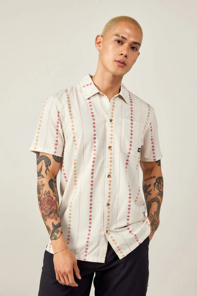 NOMAD PERFORATED BUTTON DOWN SHIRT-southwest limestone