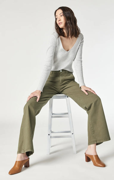 Miracle Wide Leg Pants
High Rise | Khaki Green Luxe Twill