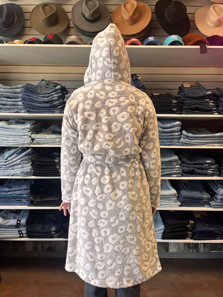 Maggie House Coat - Grey Leopard