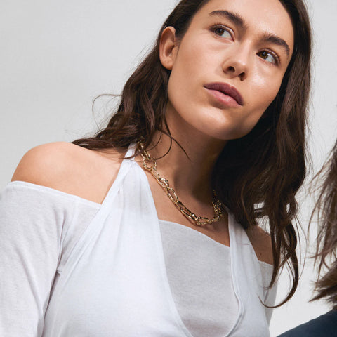 BELIEVE RECYCLED CHAIN NECKLACE GOLD-PLATED