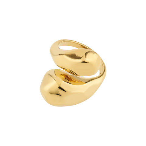BELIEVE RECYCLED RING GOLD-PLATED