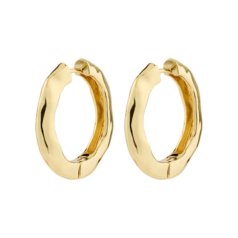 BELIEVE RECYCLED HOOP EARRINGS GOLD-PLATED