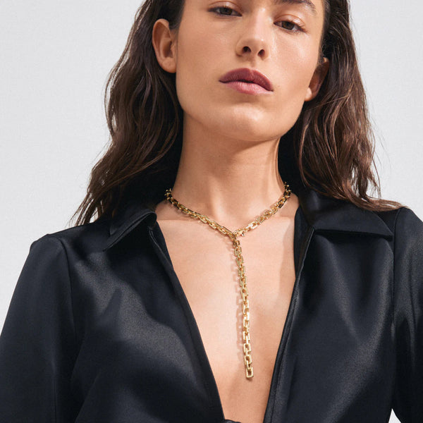 FEEL RECYCLED NECKLACE GOLD-PLATED