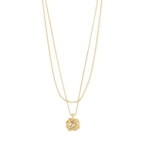 FEEL RECYCLED NECKLACE 2-IN-1 SET GOLD-PLATED