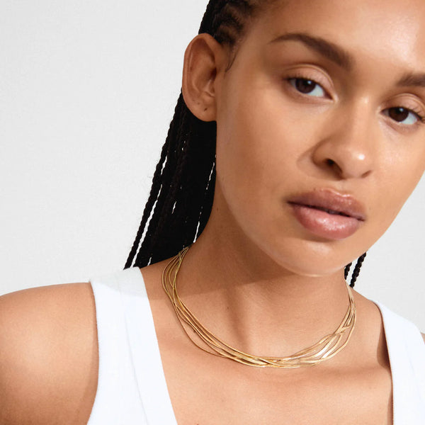 KIRA Layered Chains Necklace - Gold Plated