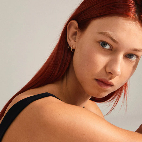 Leaf 2-in-1 Huggie Hoops - Gold Plates