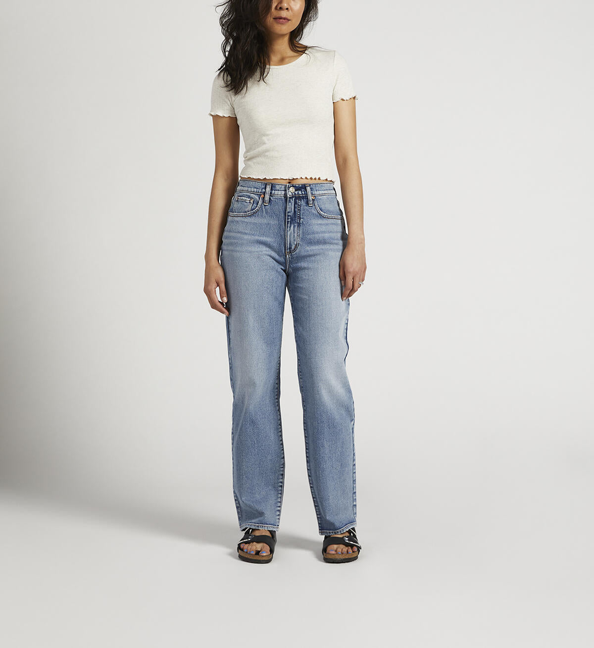 Mid Rise Straight Leg Dad Jean