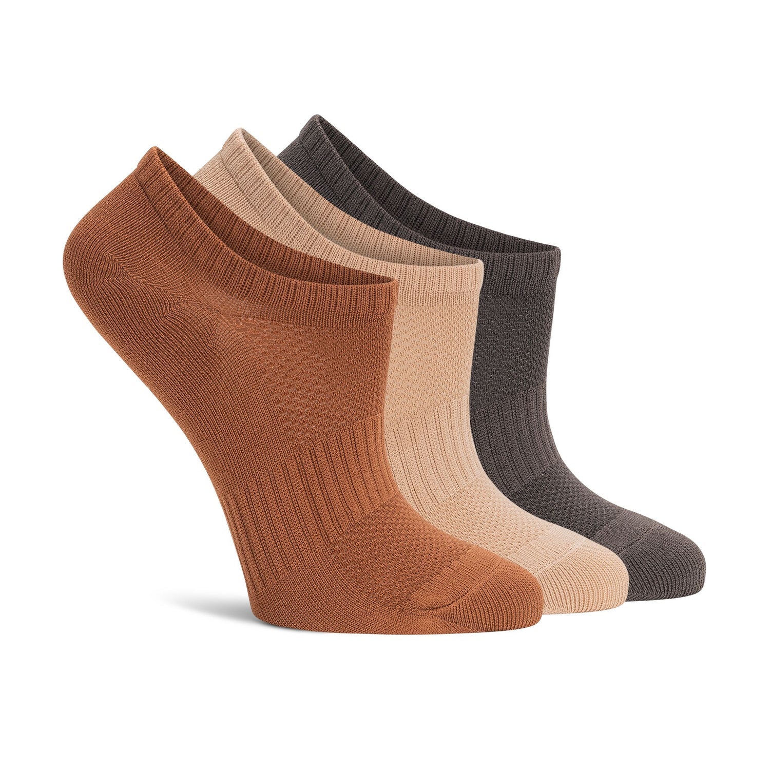 Womens Airbrush Liner Sock - 3PK- copper