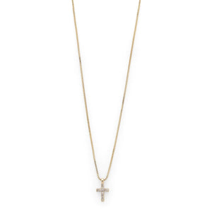 CLARA cross necklace - gold plated crystal