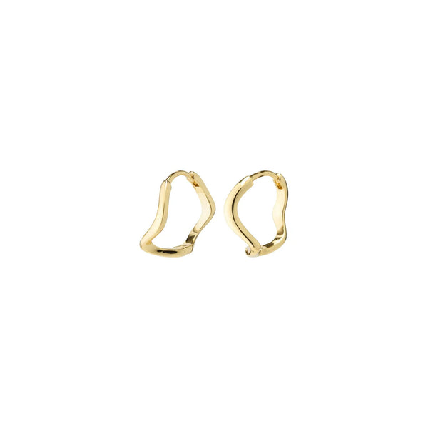 ALBERTE WAVE HOOPS - Gold Plated