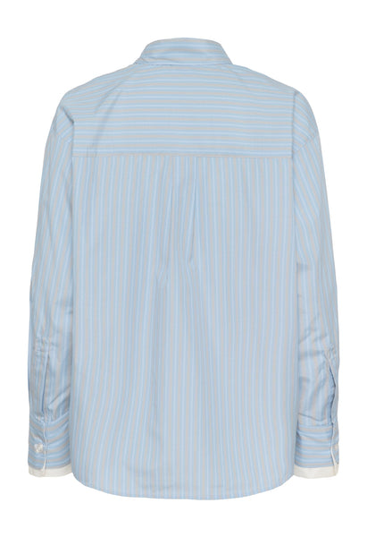 LEVIA SHIRT - Powder Blue Stripe