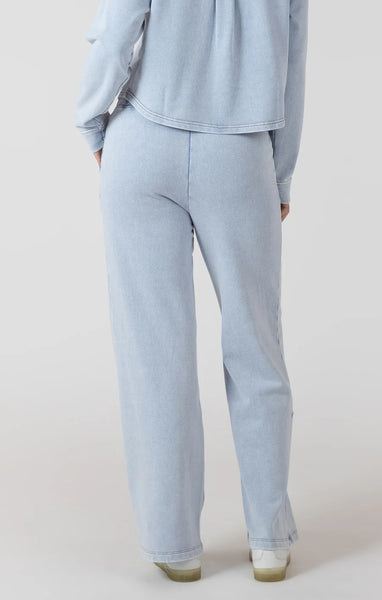 Callie Knit Lounge Pant - Washed Light Blue