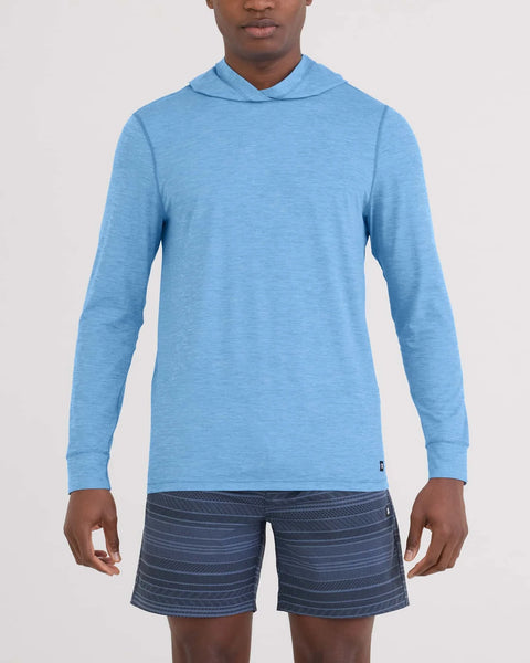 All Day Drop Temp Cooling Hoodie - Tranquil Blue
