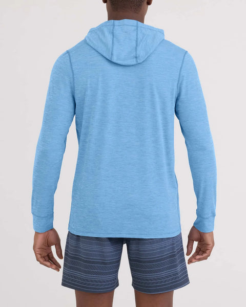 All Day Drop Temp Cooling Hoodie - Tranquil Blue