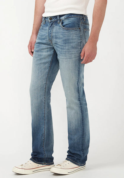 Relaxed Straight Driven Sanded Blue Jeans
