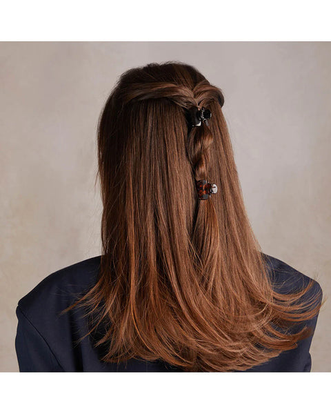 Mini Puff Claw Clips - Black/Tort