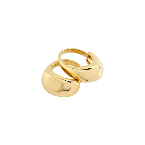 LIGHT RECYCLED RING, 2-IN-1 SET, GOLD-PLATED