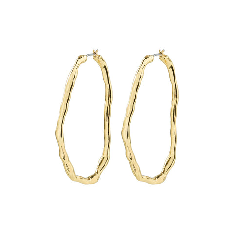 LIGHT RECYCLED LARGE HOOPS GOLD-PLATED