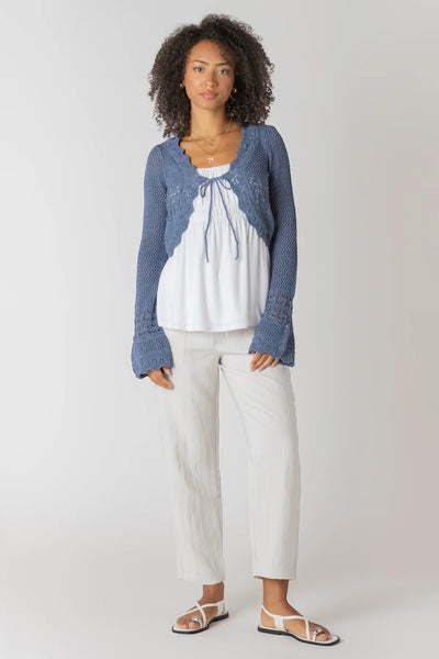 Tilly Crochet Cardigan - Indigo