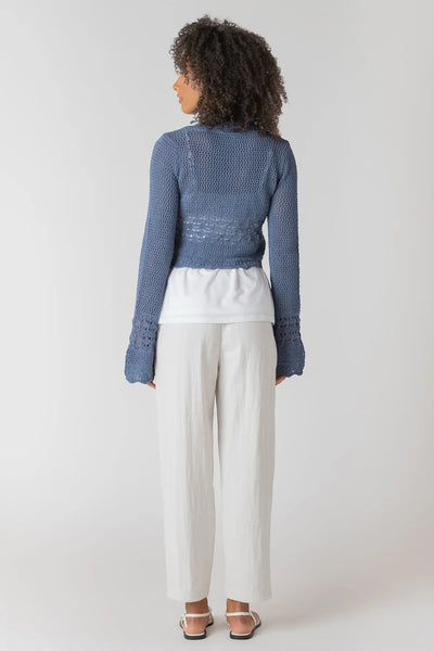 Tilly Crochet Cardigan - Indigo
