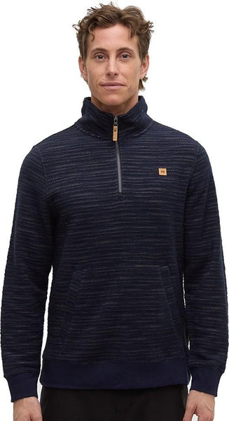Powell 1/4 Zip - Midnight Blue Flash Stripe