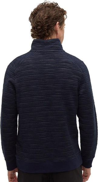 Powell 1/4 Zip - Midnight Blue Flash Stripe