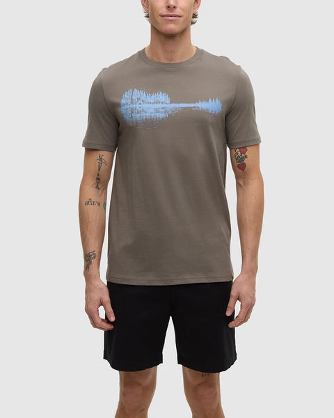 Summer Guitar T-Shirt - Timber/Lakeside Blue