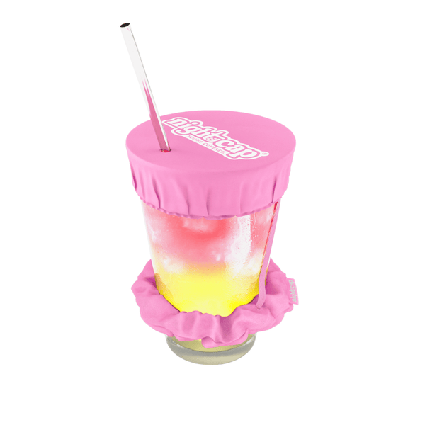 NightCap Scrunchie Drink Cover - Drink Spiking Prevention: Black