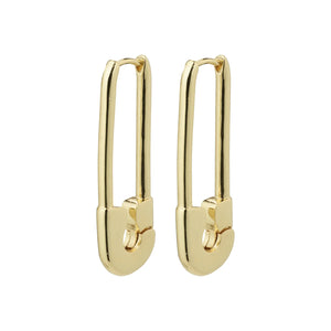 PACE RECYCLED SAFETY PIN EARRINGS- Gold
