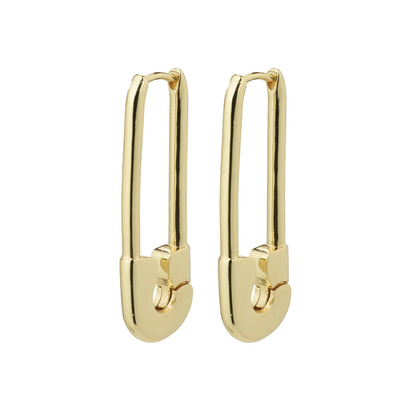 PACE RECYCLED SAFETY PIN EARRINGS- Gold