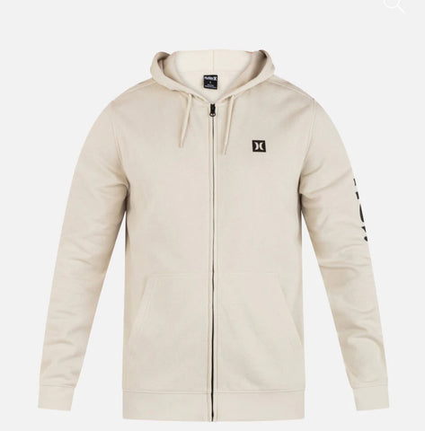 ICON BOXED FLEECE ZIP- Bone